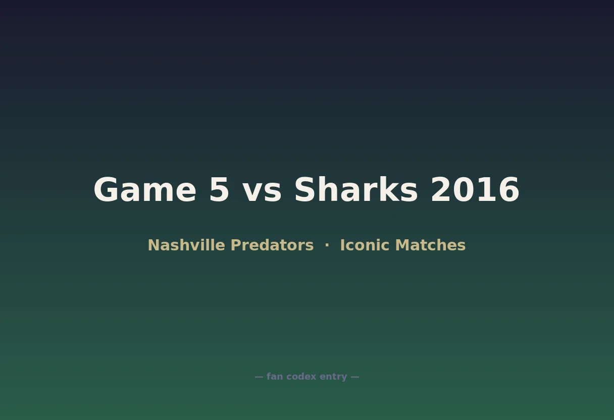 Game 5 vs Sharks 2016