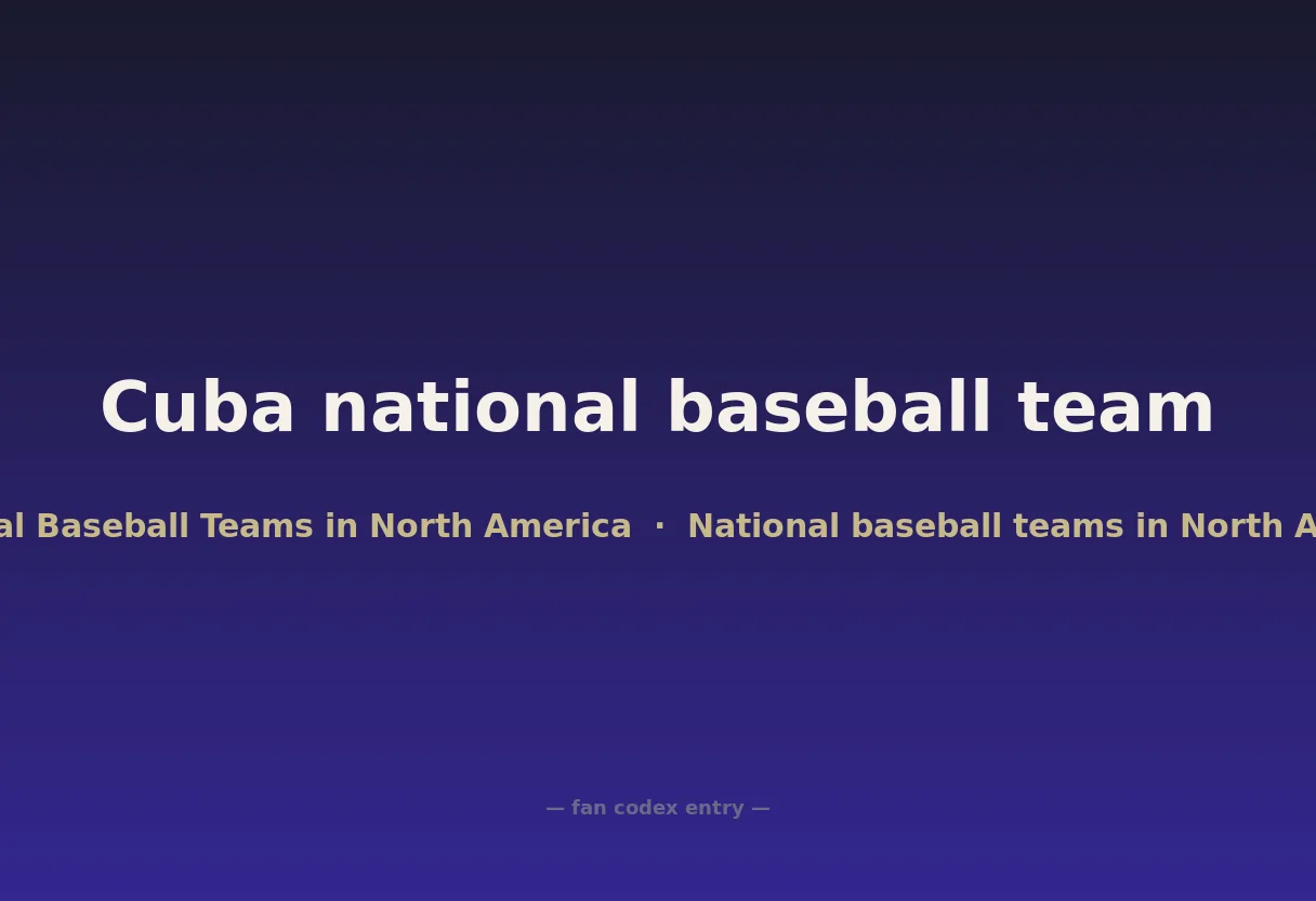 Cuba national baseball team