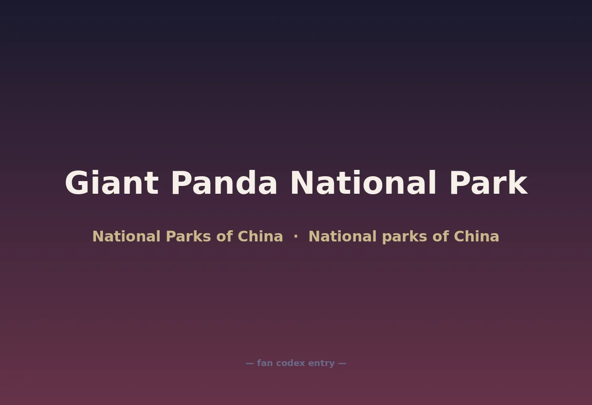 Giant Panda National Park