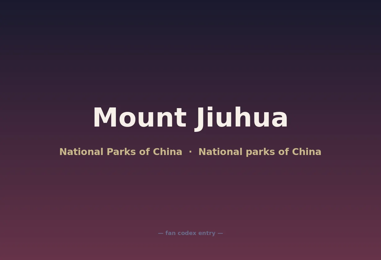 Mount Jiuhua