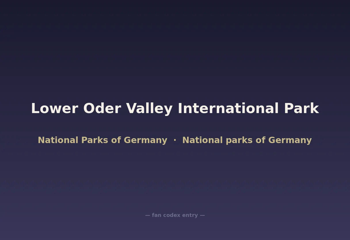 Lower Oder Valley International Park
