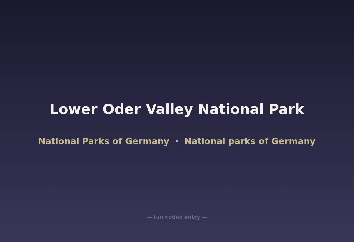 Lower Oder Valley National Park