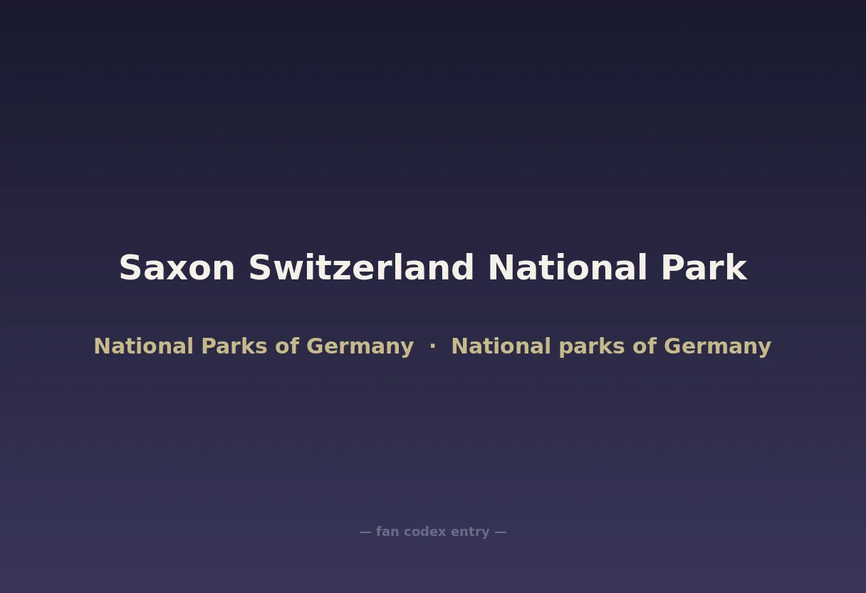 Saxon Switzerland National Park