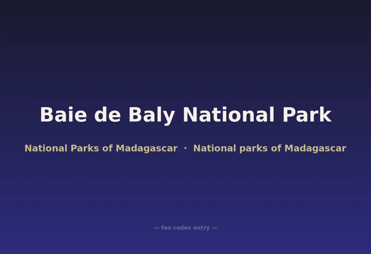 Baie de Baly National Park