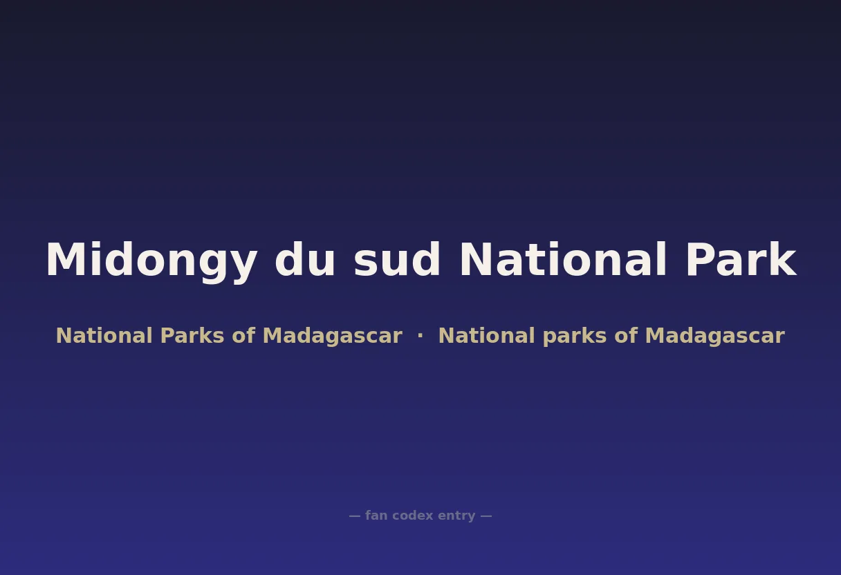 Midongy du sud National Park