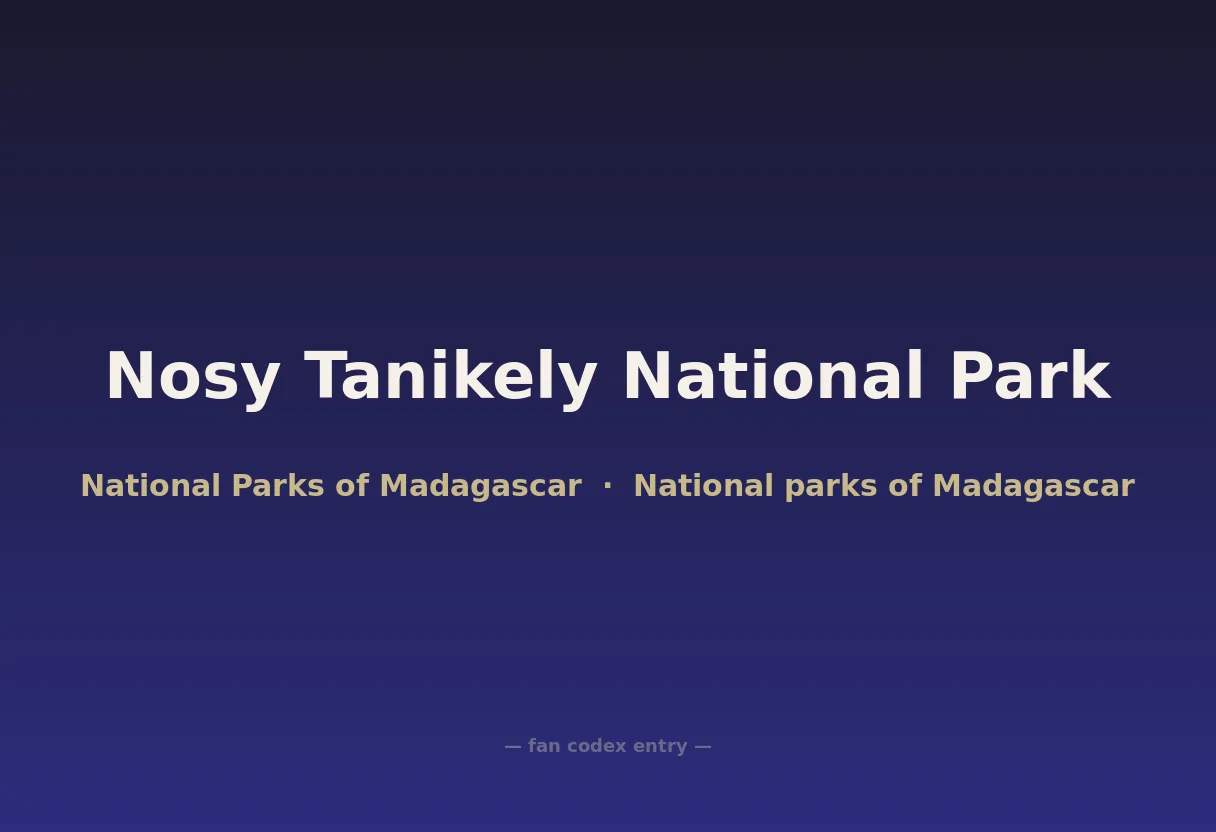 Nosy Tanikely National Park