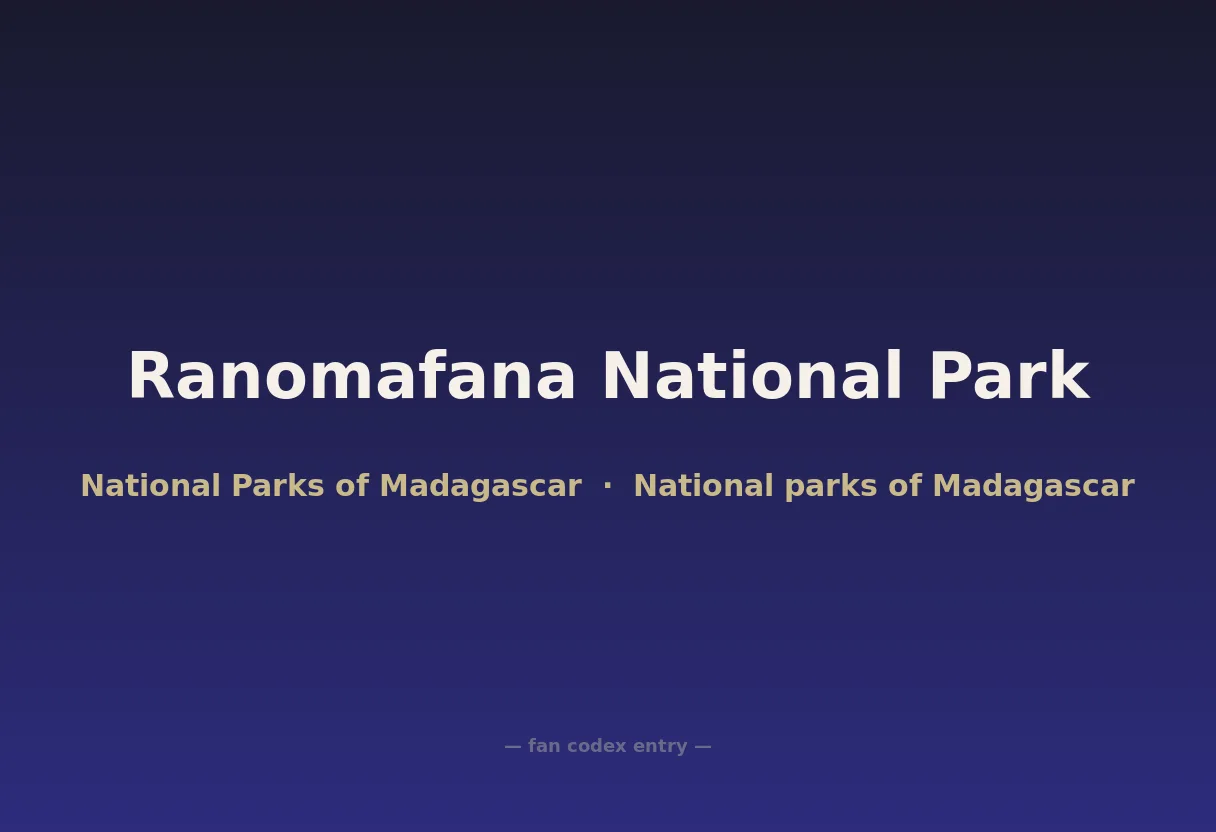 Ranomafana National Park