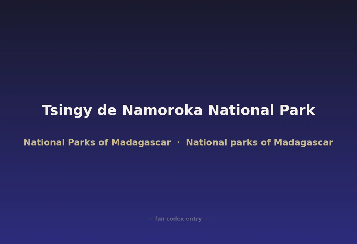 Tsingy de Namoroka National Park