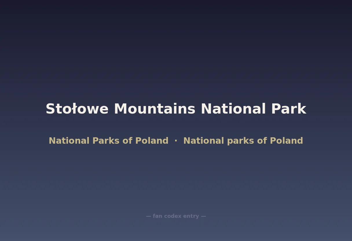 Stołowe Mountains National Park