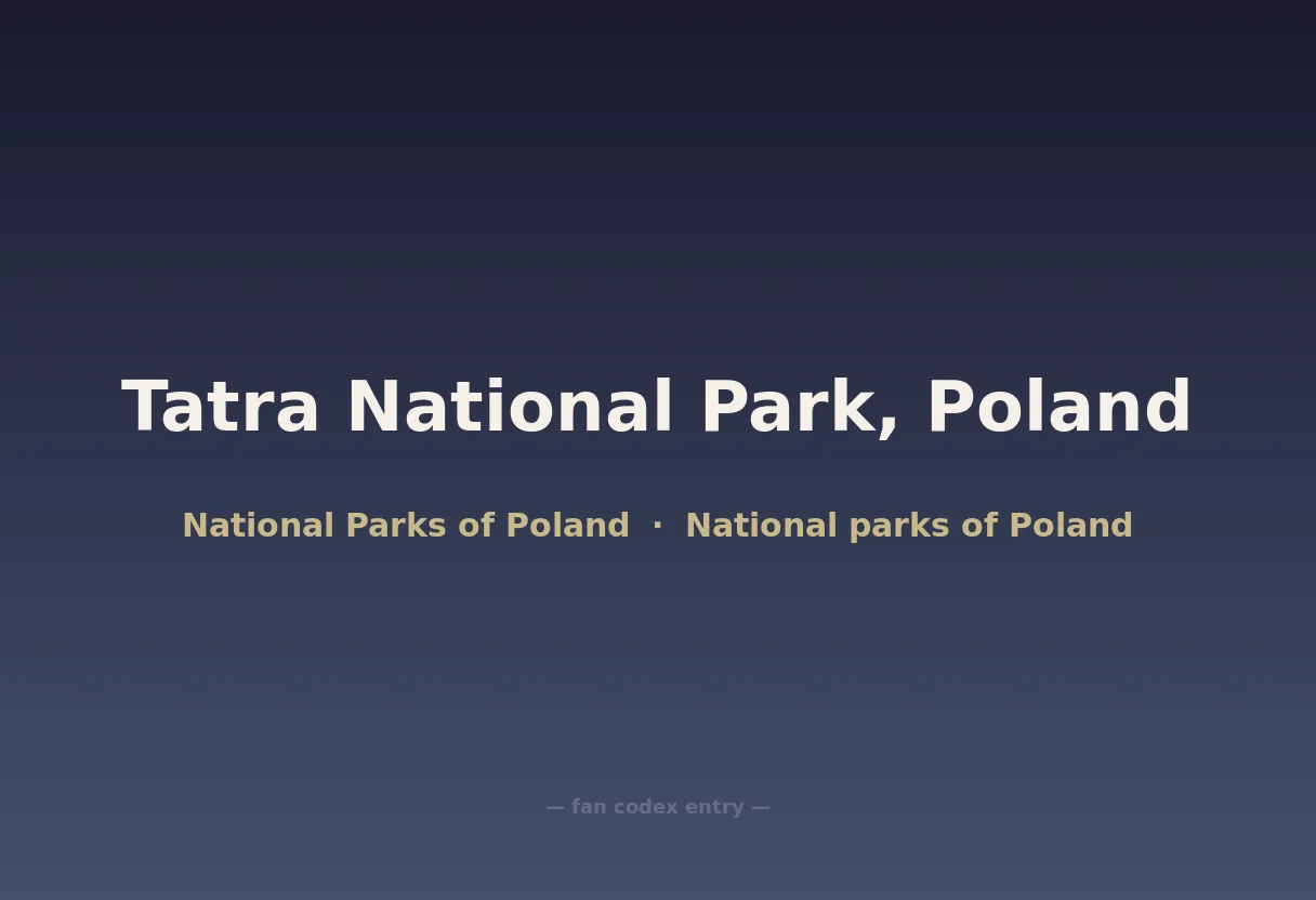 Tatra National Park, Poland