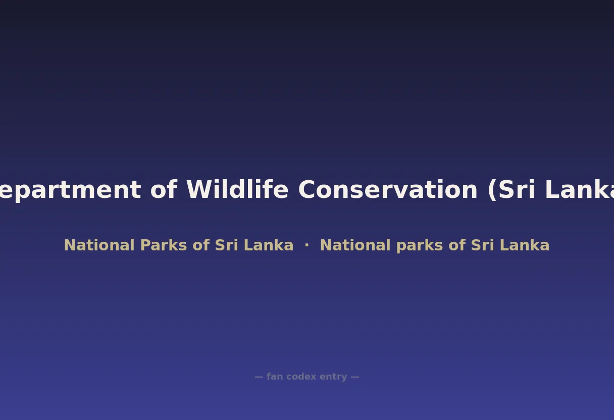 Department of Wildlife Conservation (Sri Lanka)