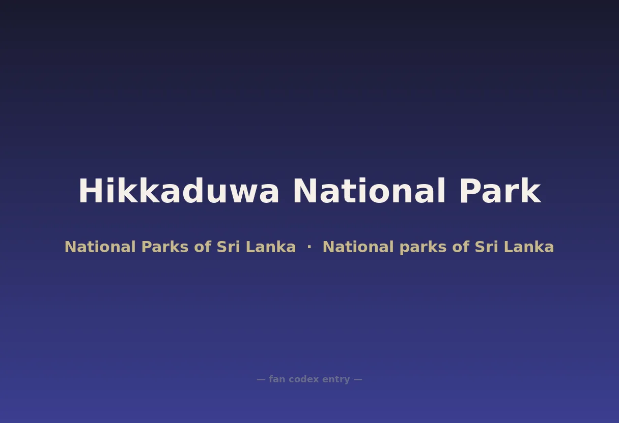 Hikkaduwa National Park