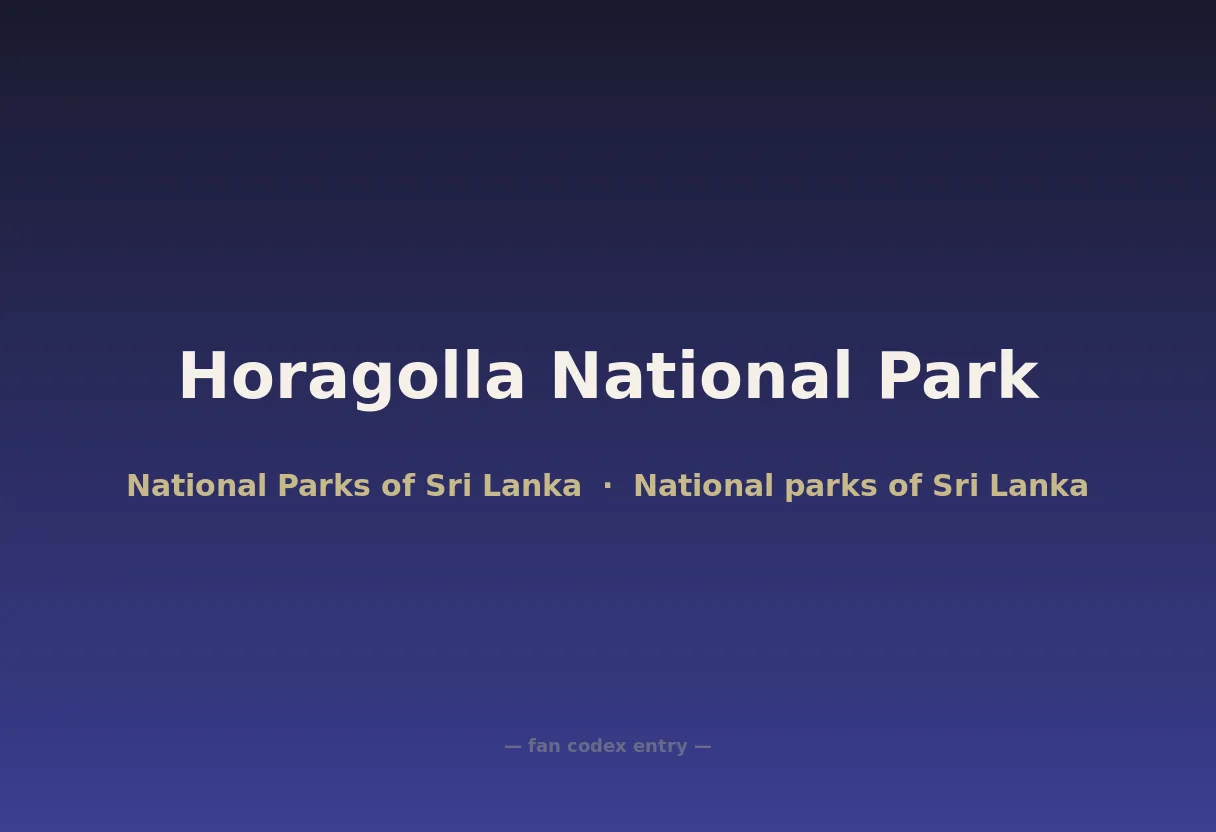 Horagolla National Park