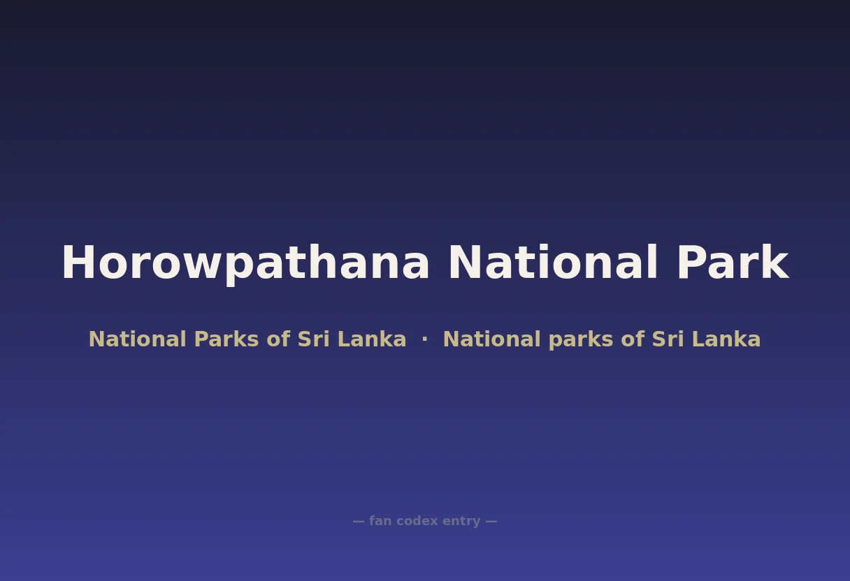 Horowpathana National Park