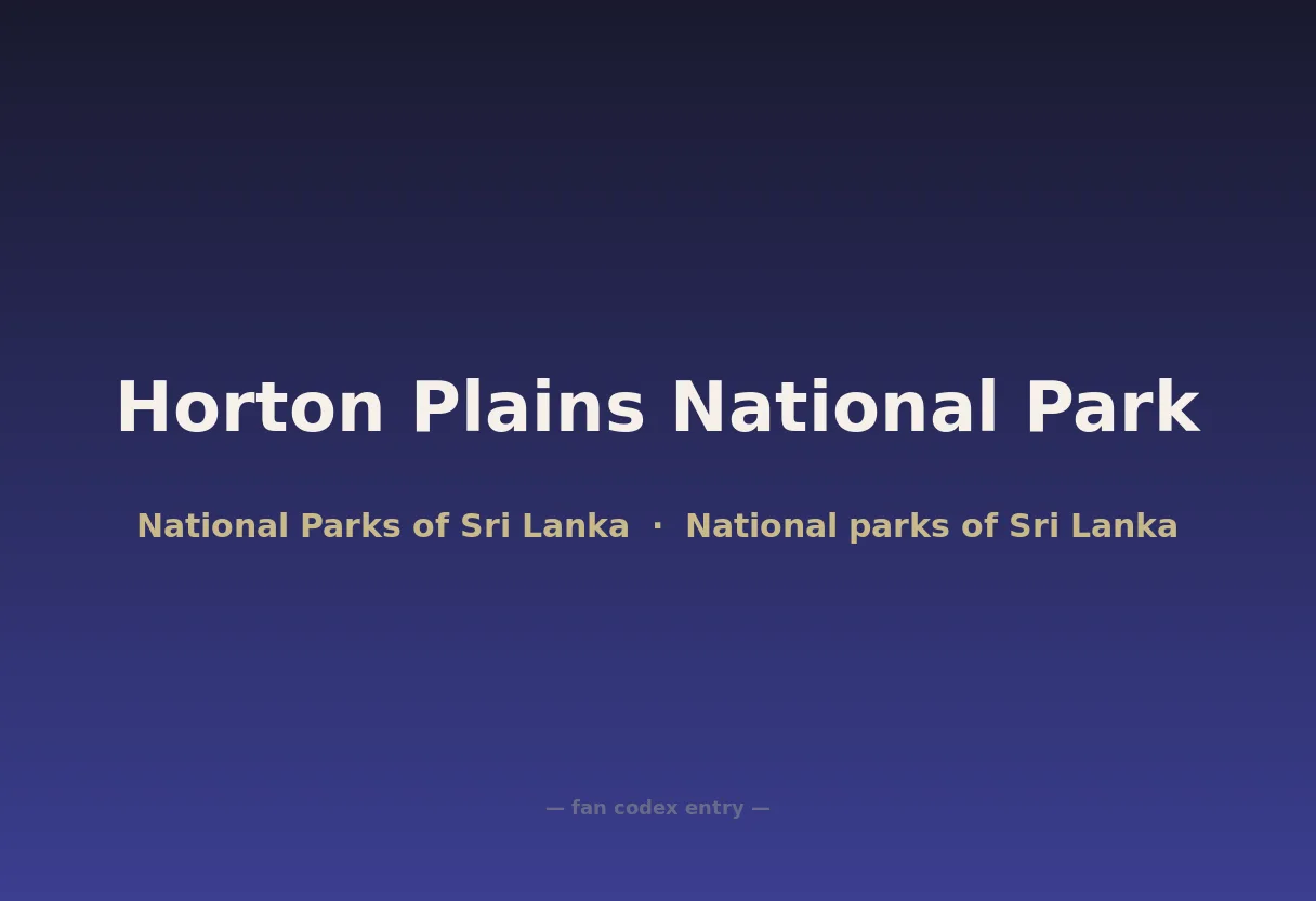 Horton Plains National Park