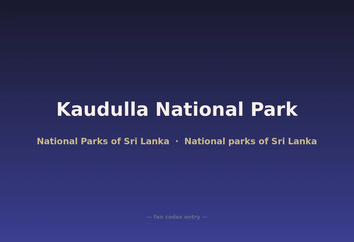 Kaudulla National Park
