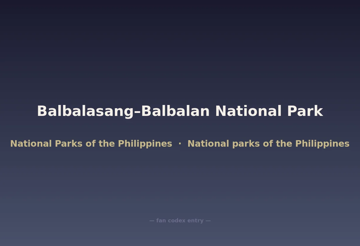 Balbalasang–Balbalan National Park
