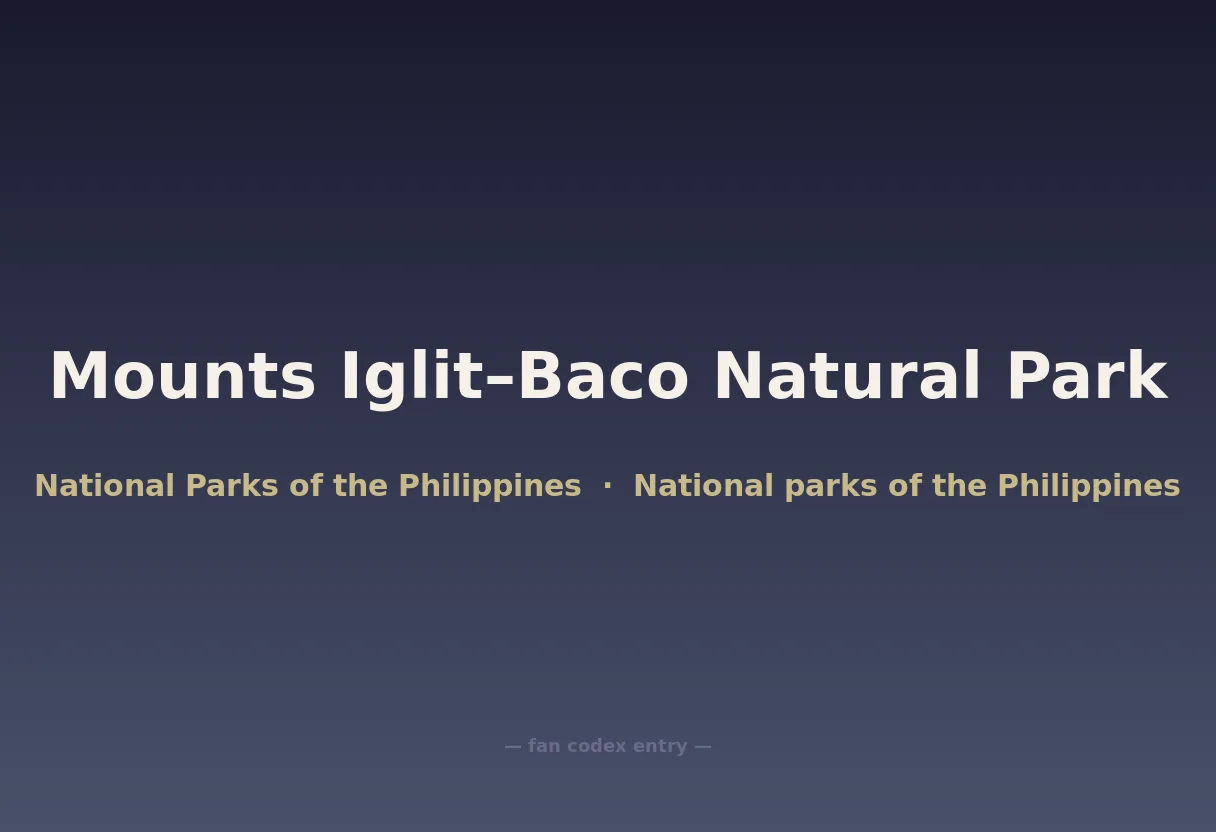 Mounts Iglit–Baco Natural Park
