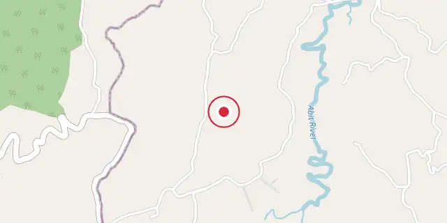 Street map of the area around Mount Data; the red dot marks 16°52′59″N 120°50′49″E