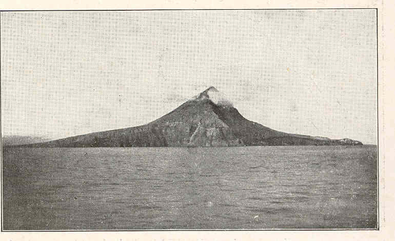 FMIB 36892 Volcan Krakatoa (Detroit de la Sonde), Avant et Apres l'Explosion de 1883 -Apres