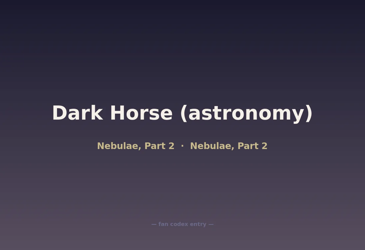 Dark Horse (astronomy)
