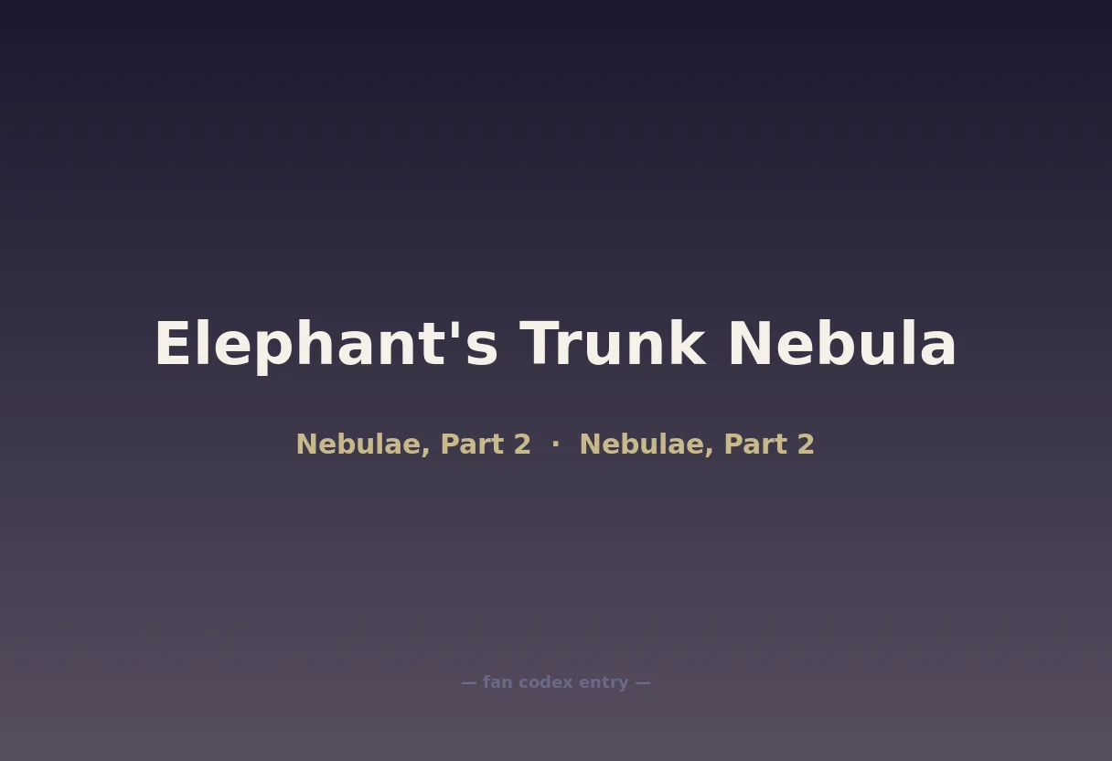 Elephant's Trunk Nebula