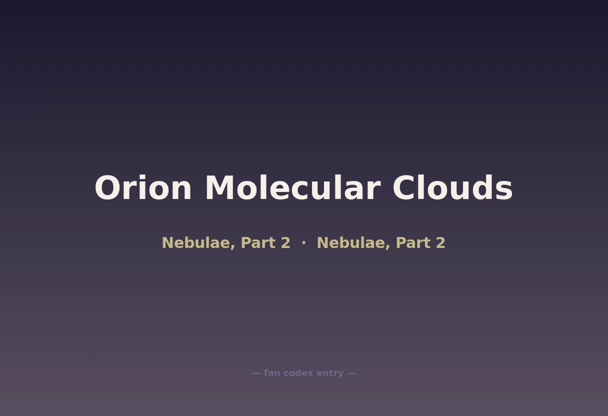 Orion Molecular Clouds