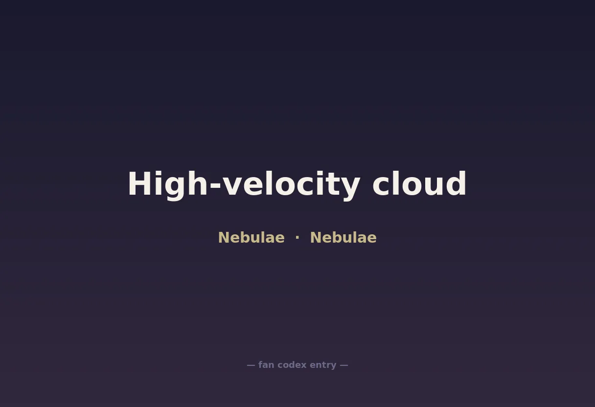 High-velocity cloud