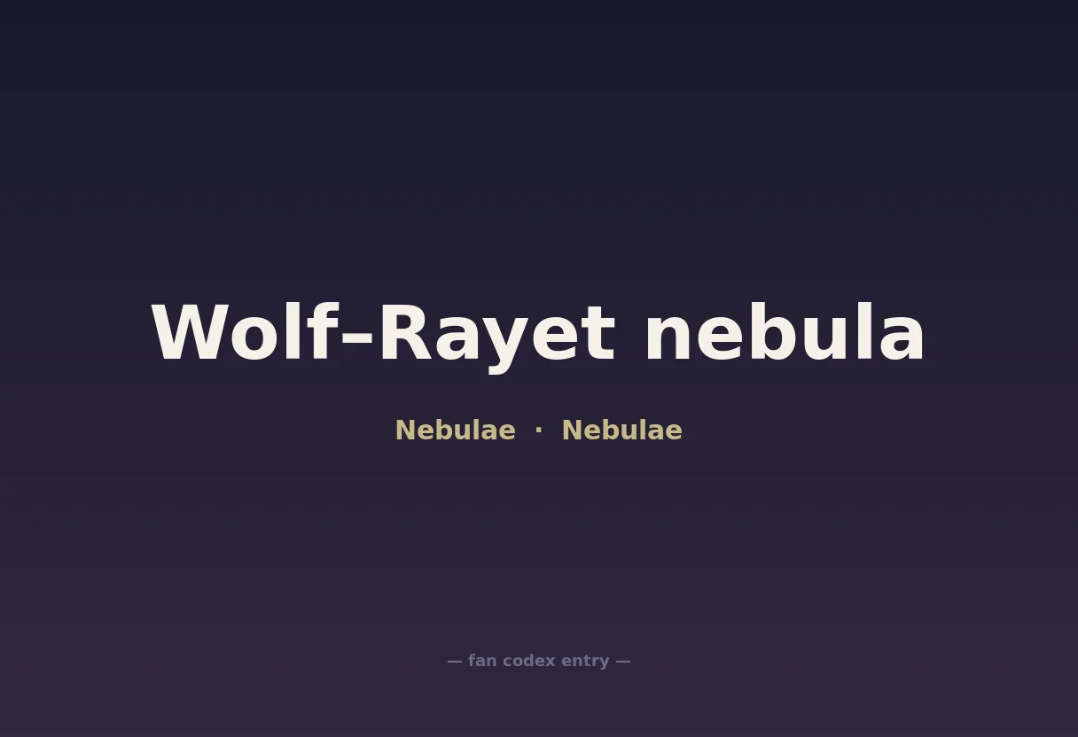 Wolf–Rayet nebula