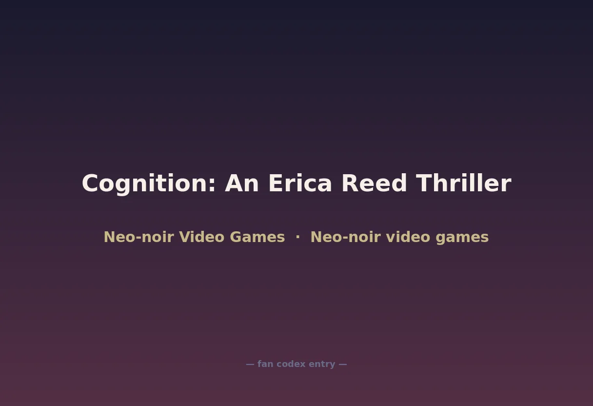 Cognition: An Erica Reed Thriller