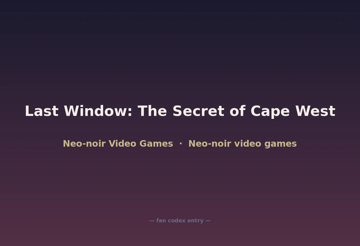 Last Window: The Secret of Cape West