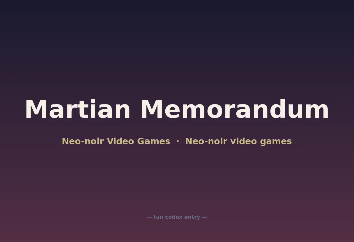 Martian Memorandum