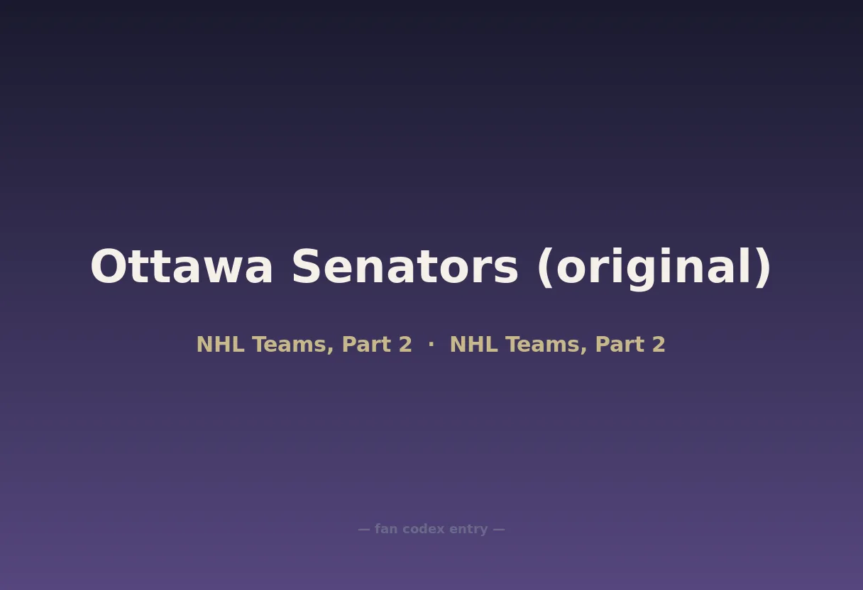 Ottawa Senators (original)