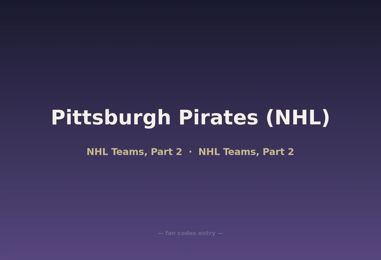 Pittsburgh Pirates (NHL)