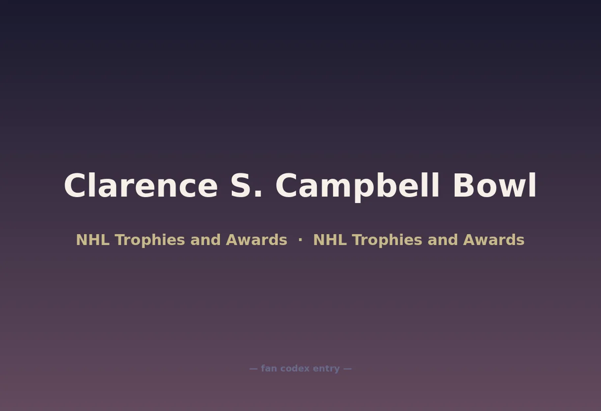Clarence S. Campbell Bowl