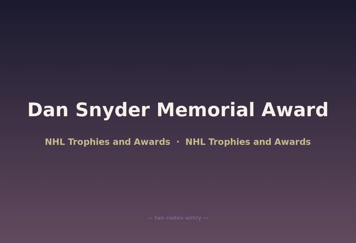 Dan Snyder Memorial Award