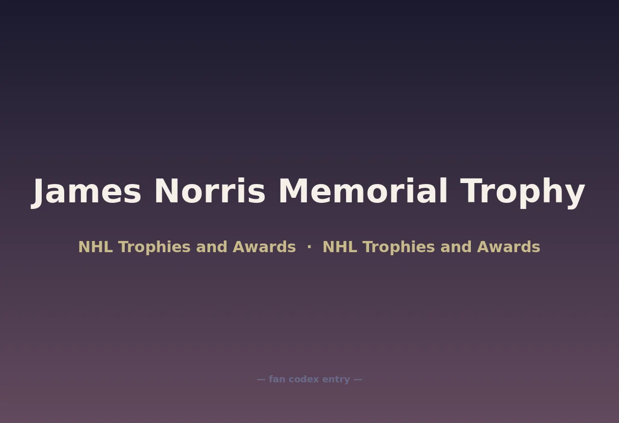 James Norris Memorial Trophy