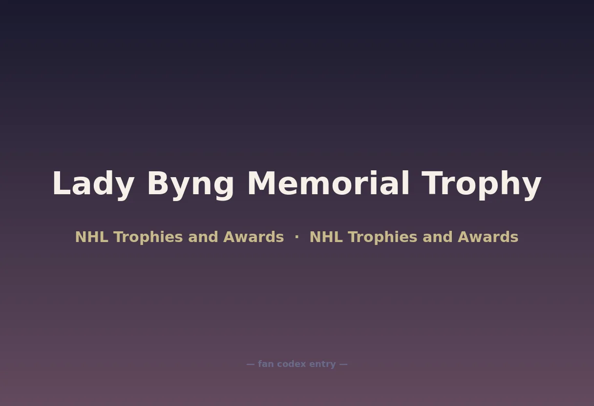 Lady Byng Memorial Trophy