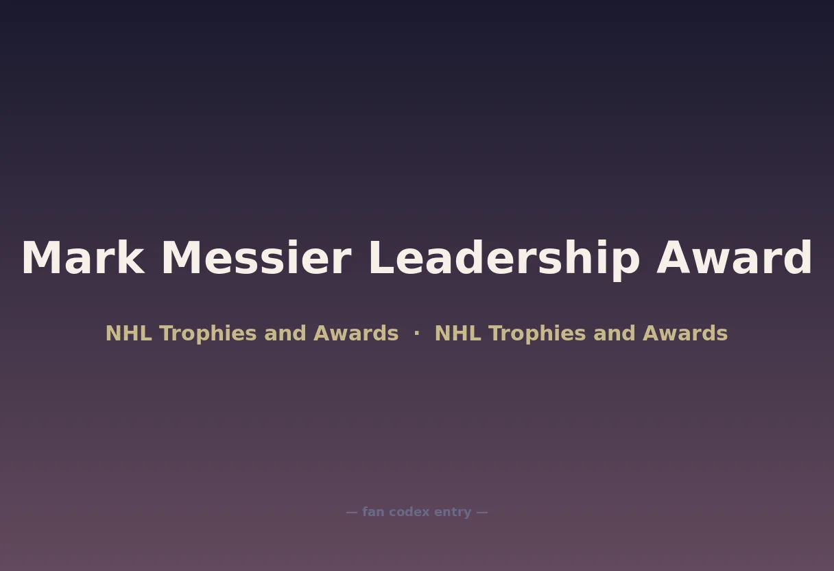 Mark Messier Leadership Award