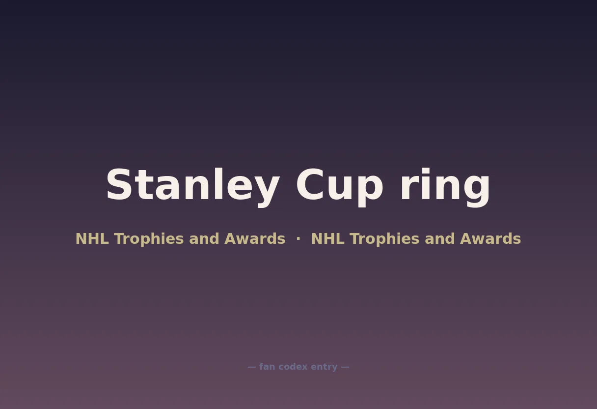 Stanley Cup ring