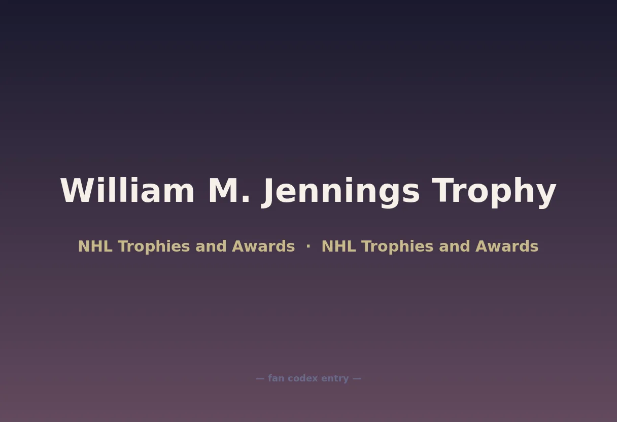 William M. Jennings Trophy