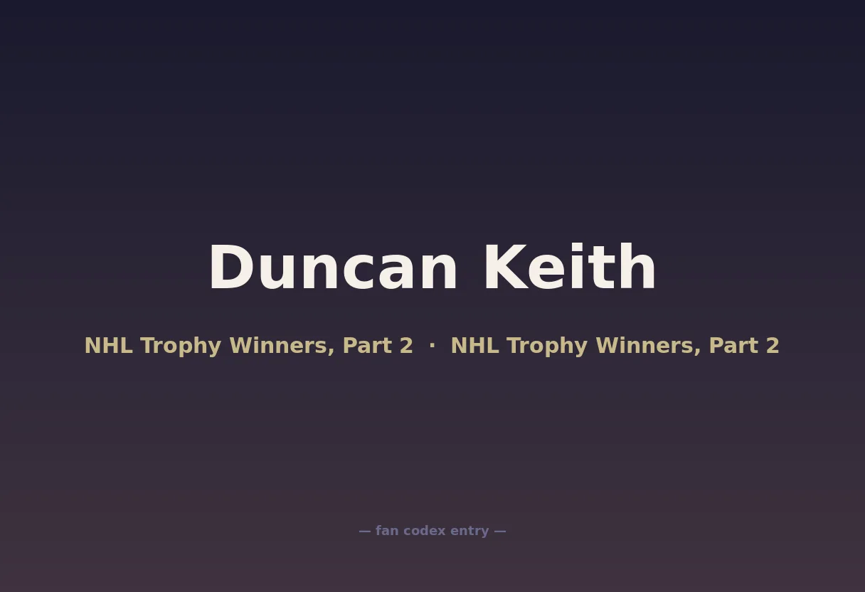 Duncan Keith