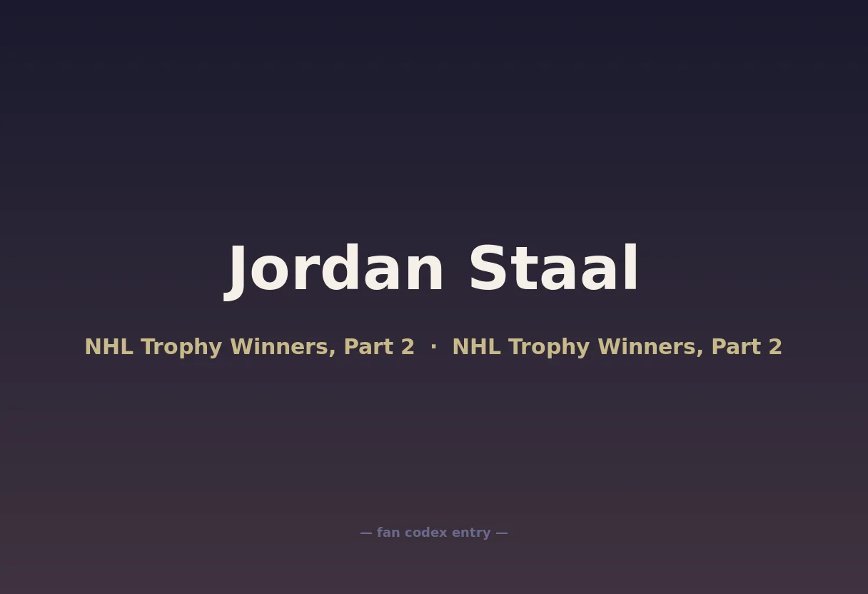 Jordan Staal