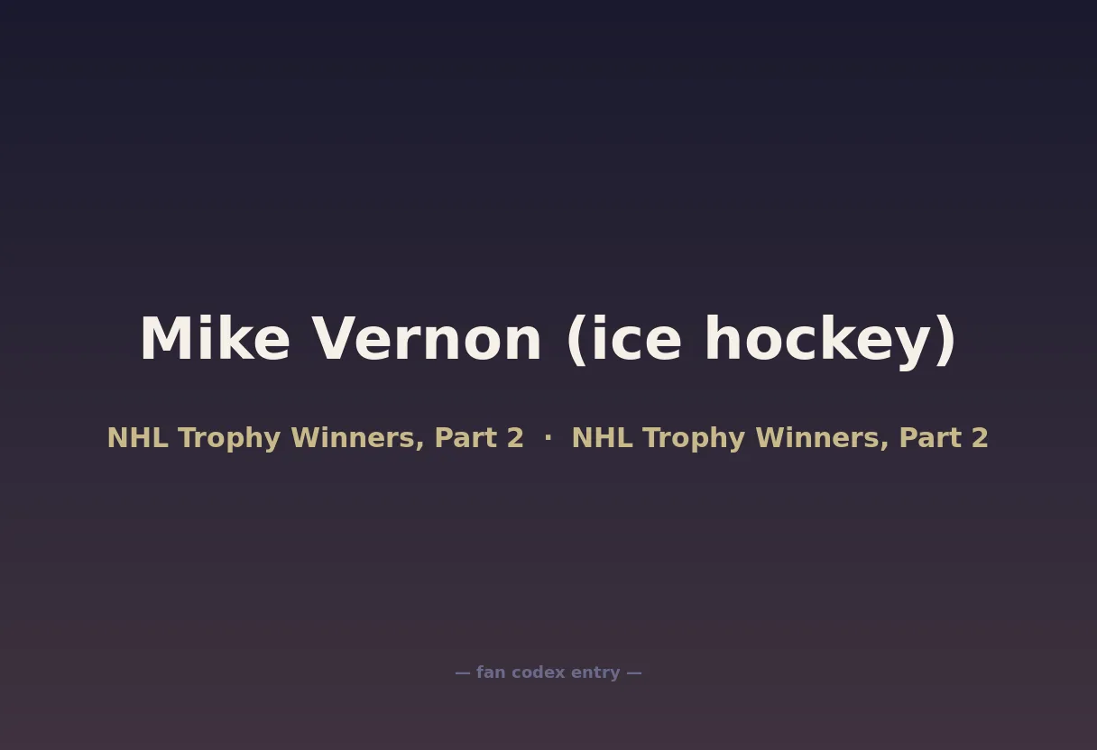 Mike Vernon (ice hockey)