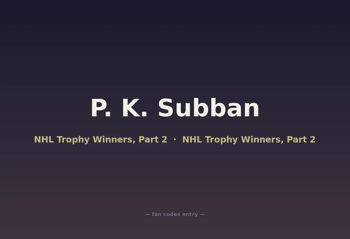 P. K. Subban