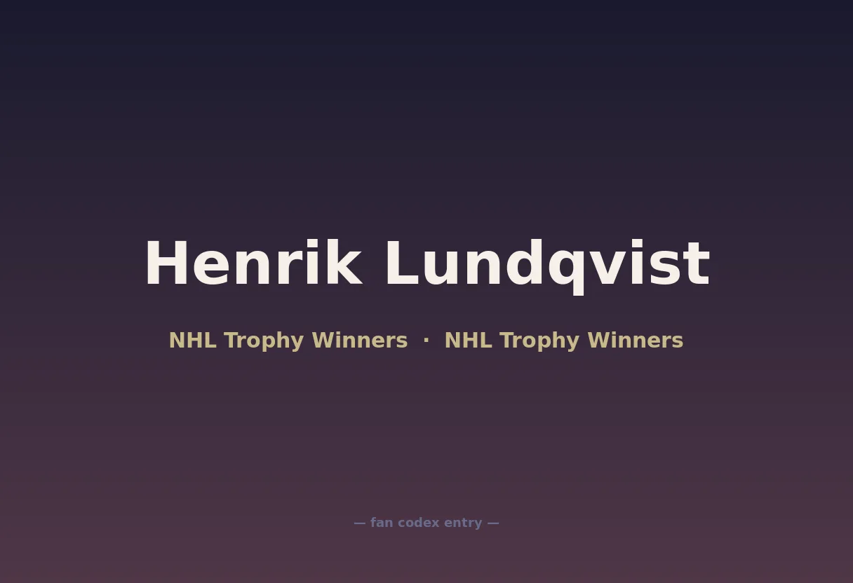 Henrik Lundqvist