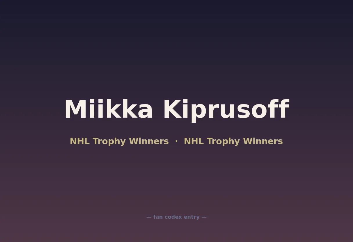 Miikka Kiprusoff