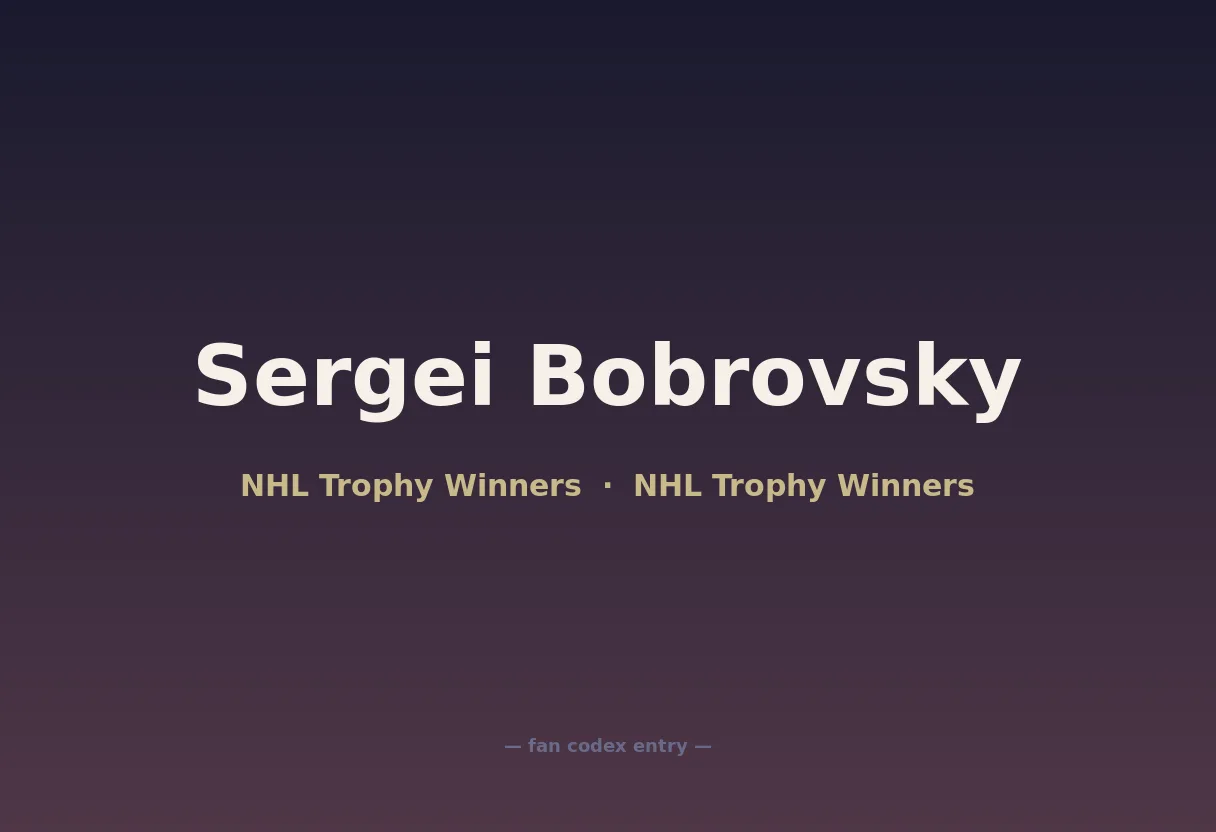 Sergei Bobrovsky