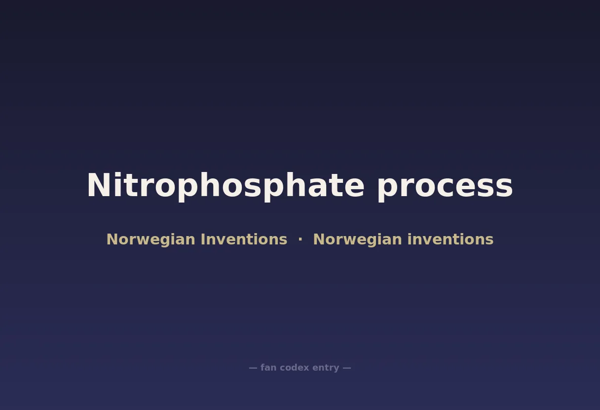 Nitrophosphate process