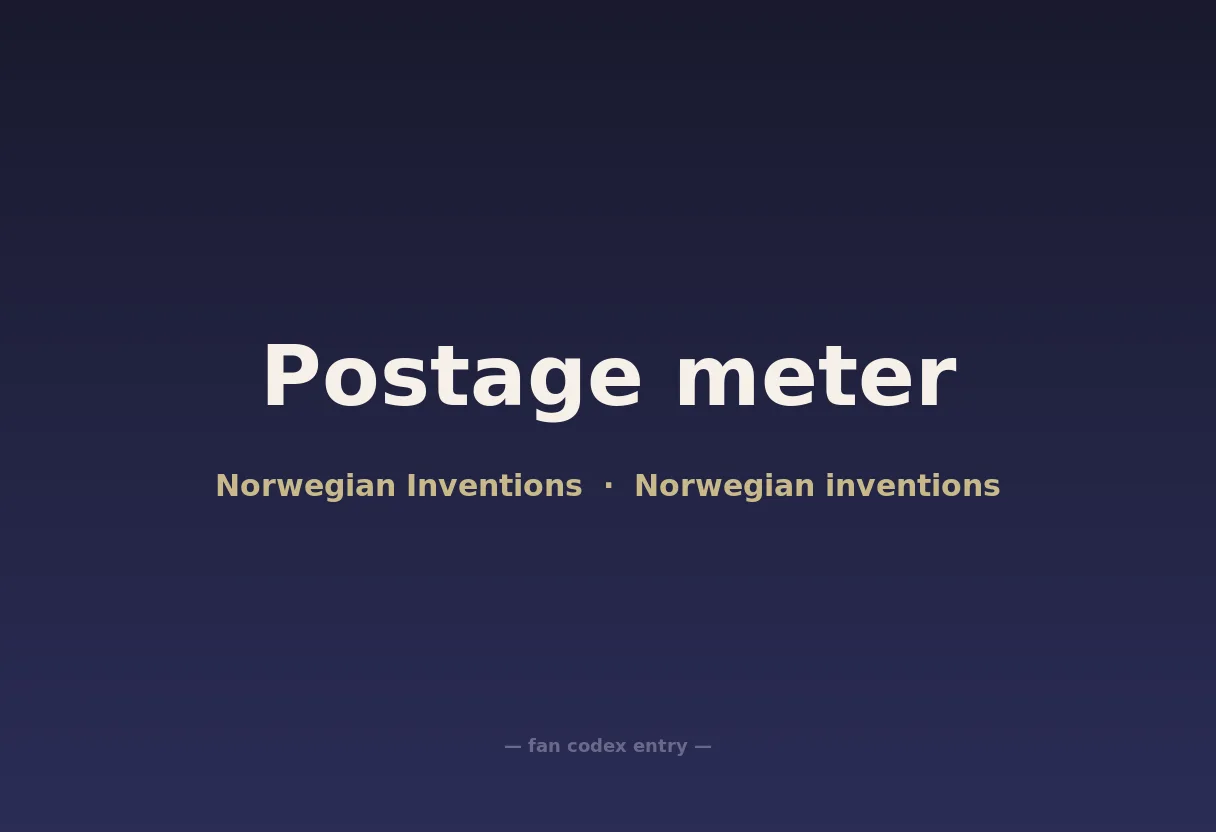 Postage meter